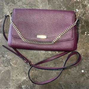 Kate Spade New York, Carson Convertible Crossbody. Maroon. Like new.
